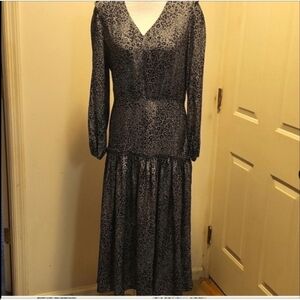 Charlotte Brody Fit and Flare Animal Print Midi dress Cheetha Silk